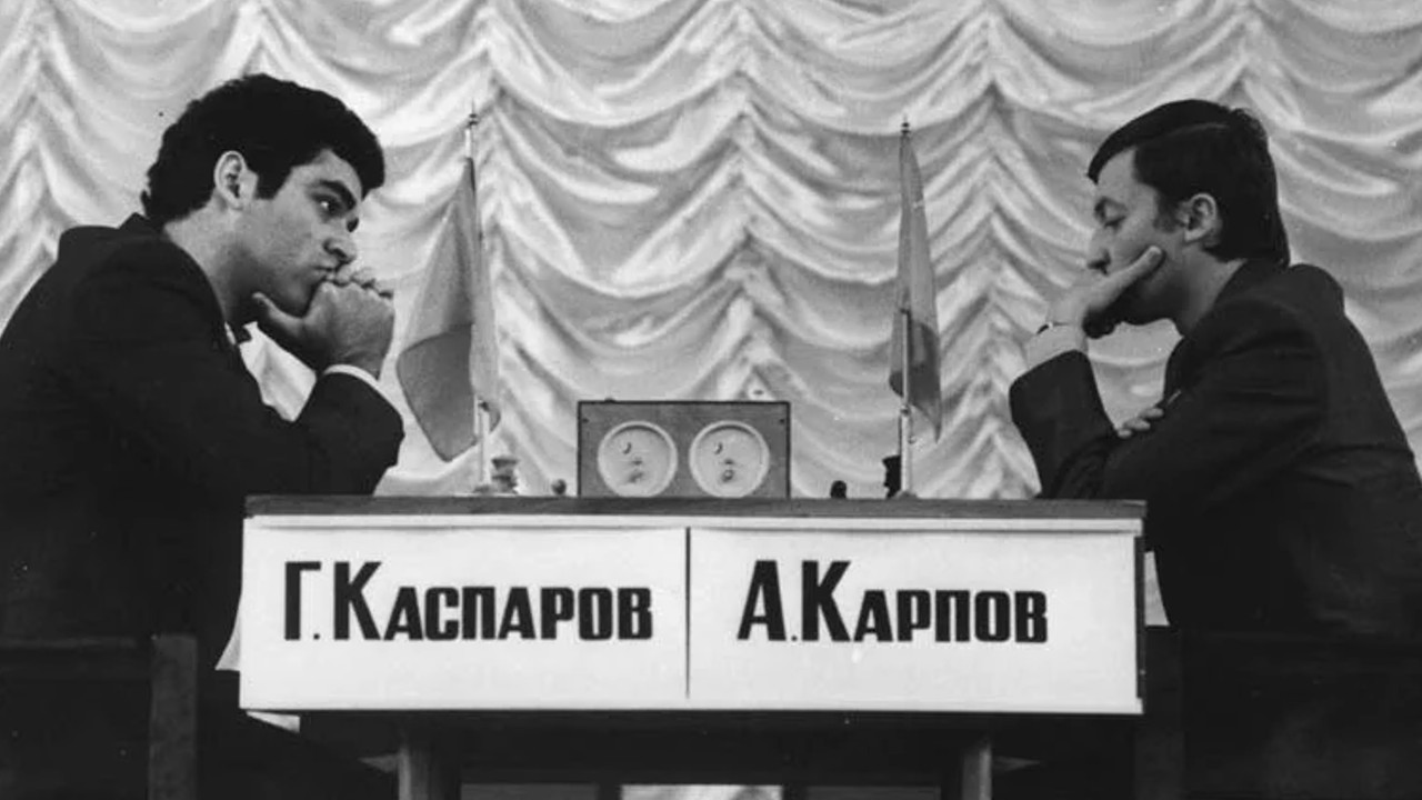 Anatoly Karpov vs Garry Kasparov 0-1 Chess Masters, Anatoly Karpov vs  Garry Kasparov 0-1 #chessmaster #chess #chessiesofinstagram #chessacademy  #ChessChallenge﻿ #chessgame #games, By Junior Masters